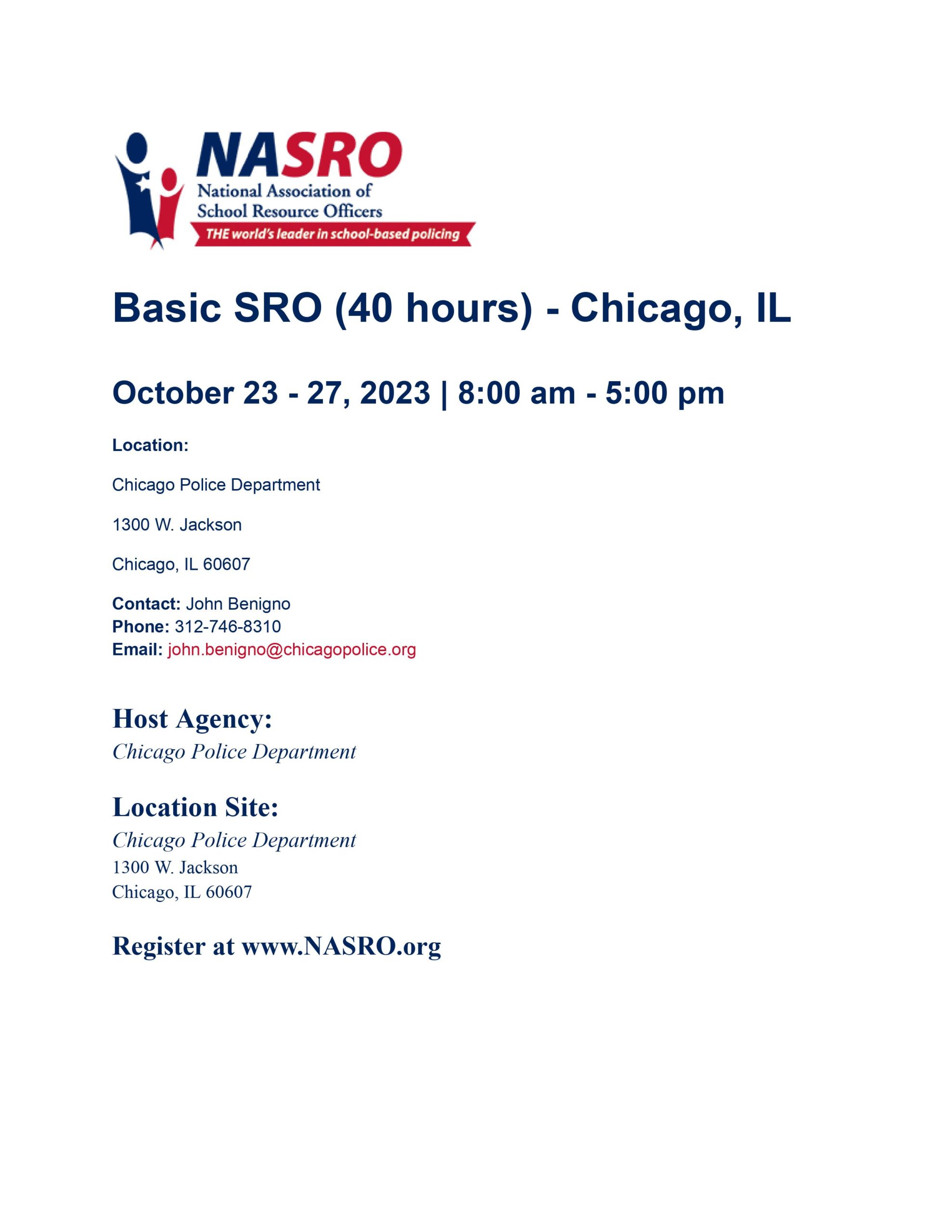 NASRO Basic Chicago - Oct 2023